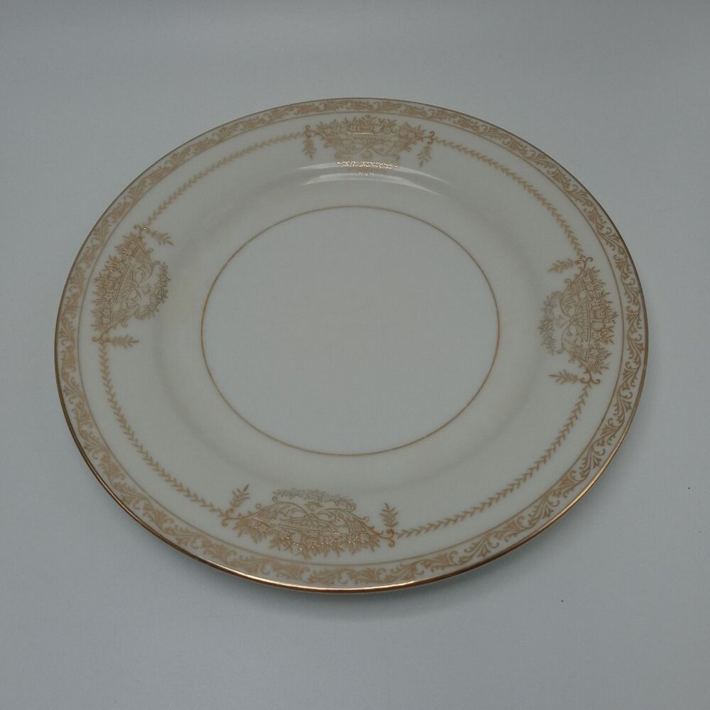 Noritake Bancroft Gold Flower Basket Salad Plate 5481 Japan Porcelain